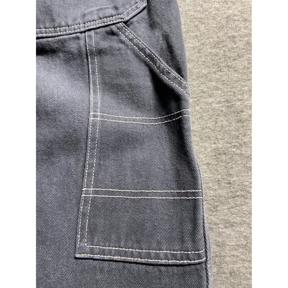 PacSun Carpenter Pants Charcoal Gray Contrast Stitch High Rise Denim 25 Grunge - Picture 8 of 11